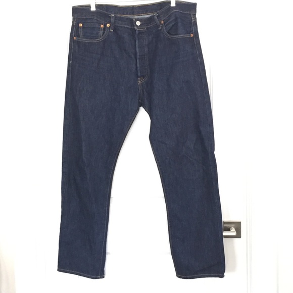 Levi's 501xx ButtonFly Dark wash Blue Jeans - Picture 2 of 12